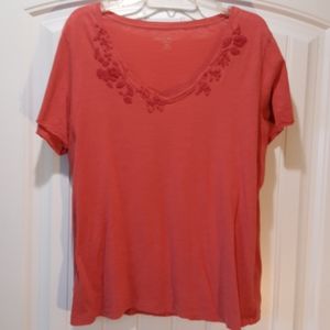 *EDDIE BAUER* Washed Red 2XL Embroidered T…